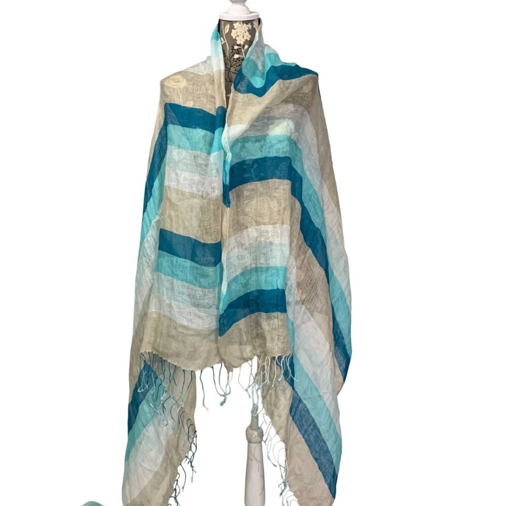 Set Of Three Scarves/Wraps Infinity Scarf Boho Be… - image 2